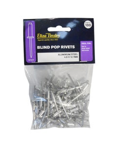 Eliza Tinsley Aluminium Pop Rivets 4.0 x 10.3mm - 100 Pack