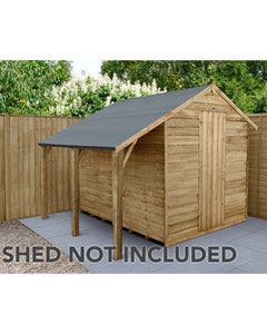 Forest Garden Overlap Pressure Treated Lean To Shed Kit 8ft x 6ft - Unassembled