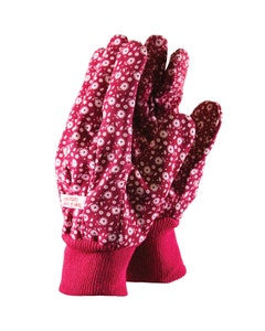 Town & Country Ladies Cotton Grip Gloves - Medium