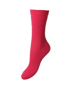 HJ Hall HJ90 Original Wool Softop® Socks  - Raspberry