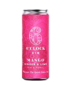 6 O'Clock Mango, Ginger & Lime Gin & Tonic - 250ml
