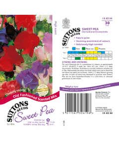 Suttons Old Fashioned Scented Mix Sweet Pea Seeds