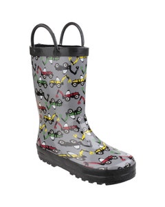 Cotswold Children's Pull On Wellington Boots - Digger