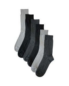 Cleversocks Clevertoez Mens Plain Knit Socks - Pack of 6