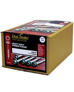 Eliza Tinsley Heavy Duty Timber Screw 7mm x 100mm - Pack of 100