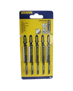 Irwin Jigsaw T244D Wood Cutting Blades 100mm - 5 Pack