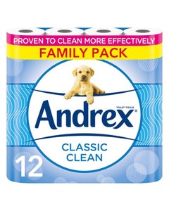 Andrex Classic Clean Toilet Roll - Pack of 12