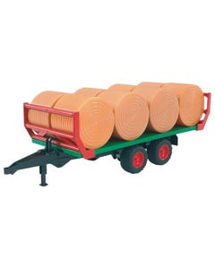 Bruder Toy 02220 Bale Transport Trailer with 8 Round Bales