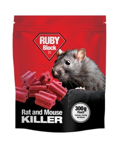 Ruby 25 Difenacoum Rat Block Bait - 300g