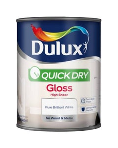 Dulux Quick Dry Gloss Pure Brilliant White - 750ml
