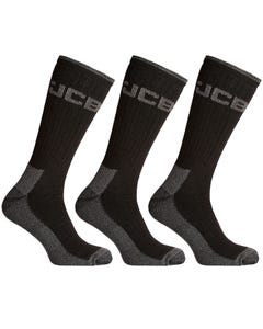 JCB Mens Black Heavy Duty Work Socks – Pack of 3