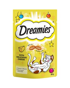 Dreamies With Delicious Cheese Cat Treats - 60g