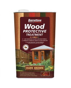 Barrettine Nourish & Protect Wood Protective Treatment Dark Brown - 5L