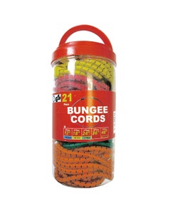 Bungee Cords Tub - 21 Pack