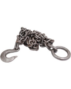 Perry No.344 Self Colour Agricultural Side Welded Towing Chain With Hook & Ring - 1/2"/12ft Pail