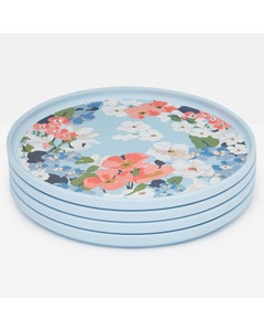 Joules Melamine Outdoor Dining Side Plates - Pack of 4