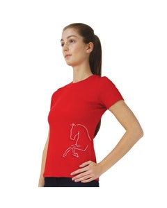 Hy Equestrian Ladies Richmond Collection T-Shirt - Red