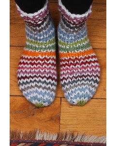 Pachamama Ladies Hoxton Stripe Sofa Socks - Multi Coloured